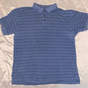 Blue Striped Men's Polo Shirt izod